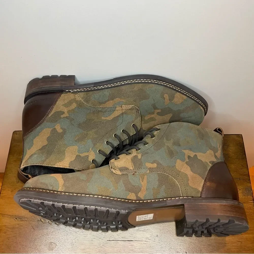Mark Nason | NWOT! Stowe Military Camo Lace Up Suede Boots - Mens 12
